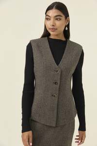 Fashion Tees Tops: Cassidy Vest - Charcoal