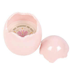 Gifts Candles Fragrances: Wild Strawberry & Poppy Egg Shaped Candle