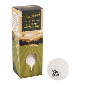Fairways Set of 3 Golf Ball Shot Glasses
