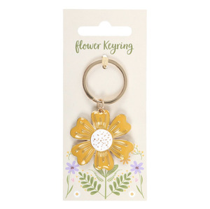 Gifts Keyrings: Yellow Daisy Keyring