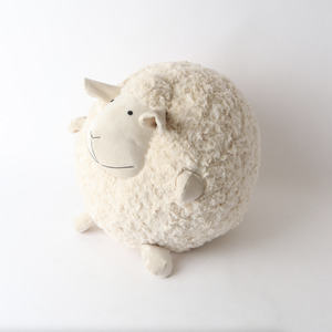 Sheep Round Cushion - Ivory