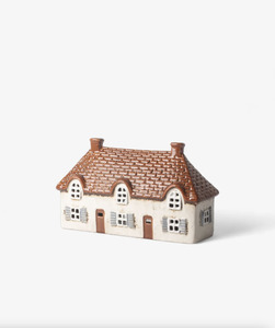 Homeware Ornaments: Cotswold Tea Light Cottage Ivory