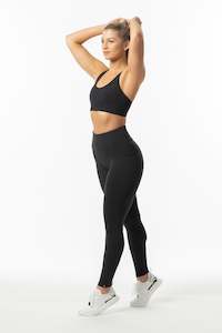 Tights With Pockets: BUNDLE | SIDE POCKET F/L + BRA - BLACK | CONTOUR