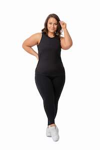 Tops: ATHLETIC TANK - BLACK