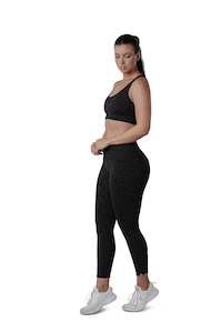 Recycled Performance Knit: SCULPT 7/8 TIGHT - BLACK LEOPARD | CONTOUR