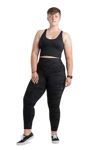 Pocket Tights: SIDE POCKET 7/8 TIGHT - BLACK CAMO | CONTOUR