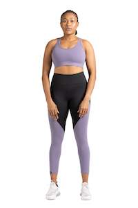 Sculpt Tights: SCULPT 7/8 TIGHTS - BLACK / PASTEL PURPLE | CONTOUR