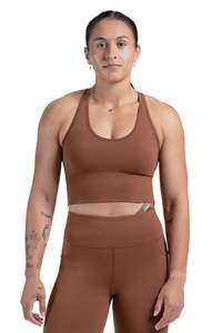 CUT OUT LONG LINE SPORTS BRA  - RUST | CONTOUR