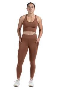 Tights With Pockets: SIDE POCKET 7/8 TIGHT - RUST| CONTOUR