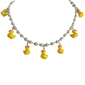 bear: MADÉ Yellow Rubber Ducky’s  Silver 8mm