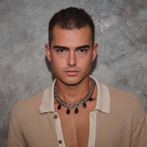 chain maille: MADÉ Choker Crystal & Steel Silver