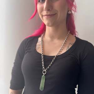 chunky jewellery: MADÉ Pounamu Greenstone Ohaoha Necklace Silver