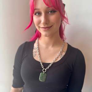 greenstone: MADÉ Pounamu Greenstone Tauwhirotanga Necklace Silver