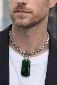 greenstone: MADÉ TŪ Pounamu Necklace