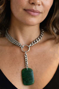 chunky jewellery: MADÉ Aroha Pounamu Necklace