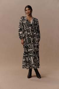 Dress 1: Eb & Ive | Elsie Maxi Dress | Geo Print