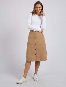 Foxwood | Montana Cord Skirt | Tan