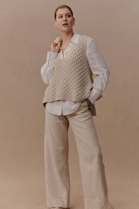 Eb & Ive | Naviva Vest | Oat