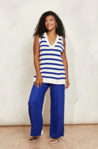 Eb & Ive | La Sable Knit Vest | Cobalt