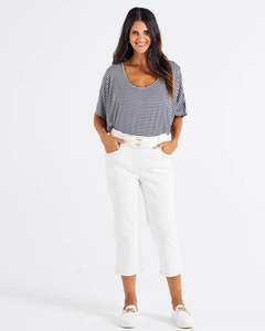 Betty Basics | Alessi Crop Jean | White