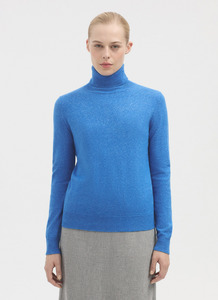 Openwork Rollneck Jumper Blue