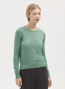 Nice Things 1: Openwork Detailing Jumper English Green