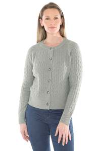 Cable Cardigan Sage
