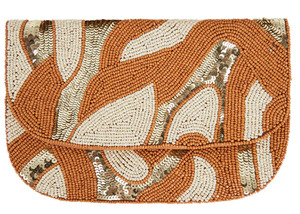 Handbags: Luxe Clutch Caramel