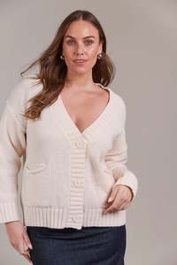 Eb Ive: Katana Cardigan Ecru