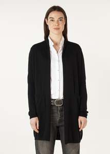 Zaket Plover: Essential Long Length Cardigan Black