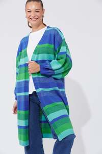 Haven: Yuma Cardigan Blue/Oasis