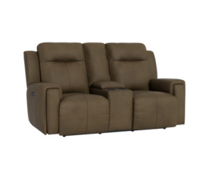 Products: United 2.5 Seater Power Reclining Sofa with Console in Leather