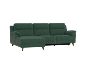 Sereno 2 Seater Power Reclining Sofa with Chaise LHF in Fabric