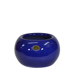 Plain Glaze Pots: Puku Pot Royal Blue