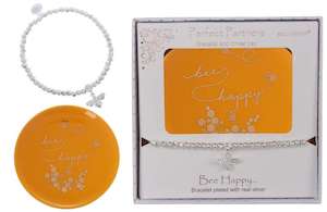 Giftware: Bee happy - Bracelet and Trinket tray