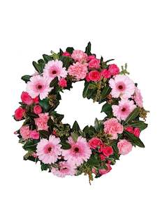 Funeral Tributes: Shades of pink Wreath