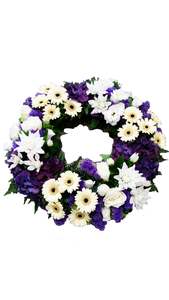 White and Blue Wreath