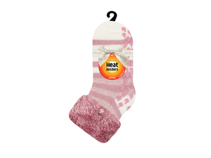 Products: Heat Holders Stripe Lounge Sock Aberfeldy 4-8 Rose