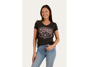 Products: Ringers Western Quality Goods V Neck Tee Charcoal