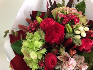 Products: Ruby Rose Bouquet Moss & Co