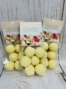 Seriously Good Chocolate Strawberry + Champagne Truffles Moss & Co