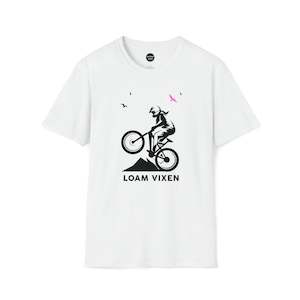 Loam Vixen Unisex Softstyle T-Shirt (black and pink)