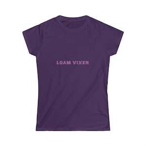 Hobby: Loam Vixen Women's Softstyle Tee (white and pink)