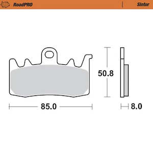 Moto-Master Front Brake Pads 408001 Sinter (Aprilia, Benelli, BMW, Ducati, Kawa, KTM)