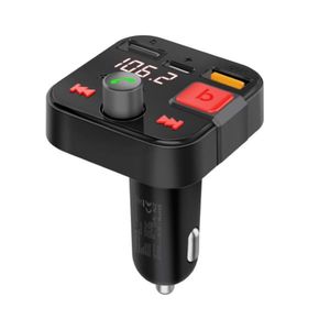 Lifestyle: Wireless In-Car FM Transmitter w/ USB-C & USB-A Ports. Hands-Free w/ Built in