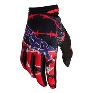 Gloves: FOX 180 BARBED WIRE SE GLOVES [FLO RED]