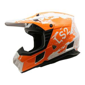 Mxhelmets: LS2 MX706 COZ Hyde Helmet - Orange / White 06