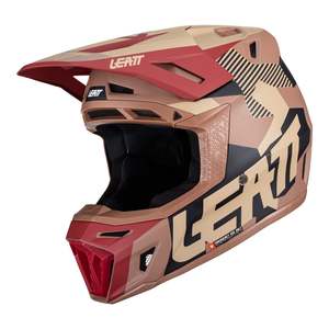 Mxhelmets: Leatt 2024 8.5 Helmet & Goggle Kit - Stone