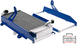 Radiator Guards: RADIATOR BRACE CROSSPRO YAMAHA YZ250F 14-18 YZ450F 14-17 BLUE
