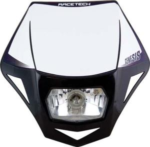 Lights: HEADLIGHT GENESIS RTECH BLACK UNIVERSAL